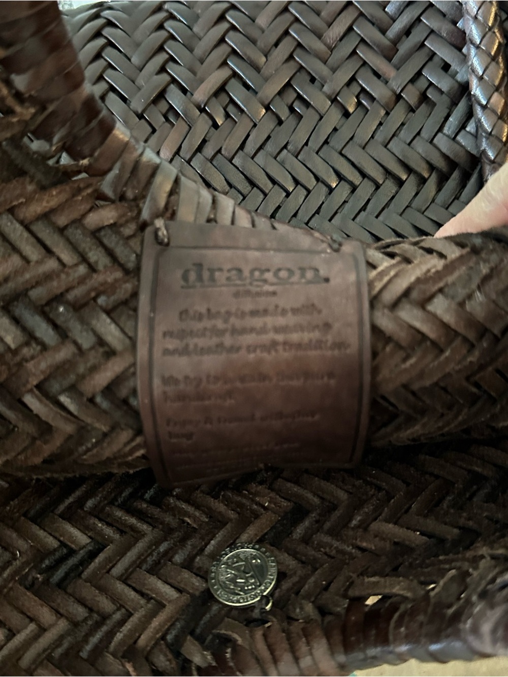 Dragon Difussion Brown Tote - Picture 6 of 6